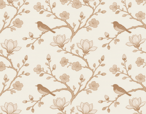 ModernAnimal And Plant Pattern Wallpaper