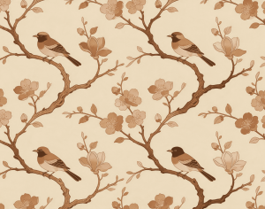 ModernAnimal And Plant Pattern Wallpaper