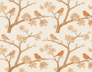 ModernAnimal And Plant Pattern Wallpaper