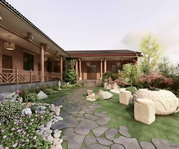 New Chinese Style Courtyard/landscape-ID:304297922