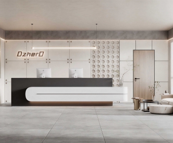 Modern Office Reception Desk-ID:449491024
