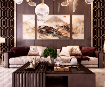 New Chinese Style Sofa Combination-ID:100309899