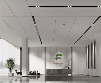 Modern Office Reception Desk-ID:673727994