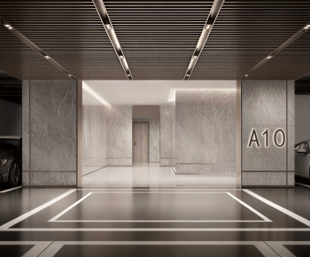 Modern Underground Parking Lot-ID:366893055