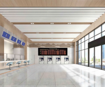 Modern Office Reception Desk-ID:741007099
