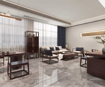 New Chinese Style A Living Room-ID:572515962