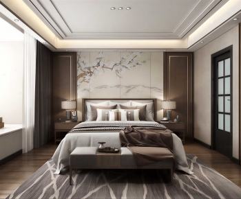 New Chinese Style Bedroom-ID:502059945