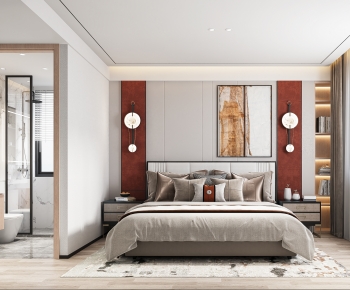 New Chinese Style Bedroom-ID:524930958