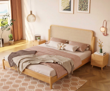 Modern Double Bed-ID:726640945