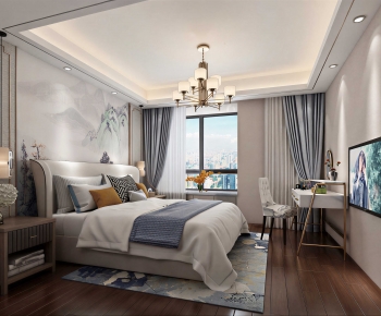 New Chinese Style Bedroom-ID:829695942