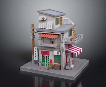 Modern Cartoon House-ID:721095095