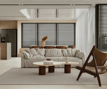 Wabi-sabi Style A Living Room-ID:887774945