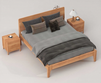 Modern Double Bed-ID:618237974