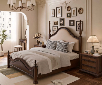 American Style Double Bed-ID:694839958