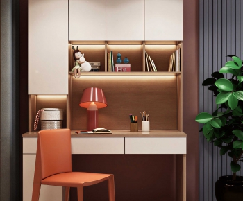 Modern Computer Desk And Chair-ID:419862034