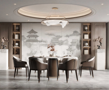 New Chinese Style Dining Room-ID:371845966