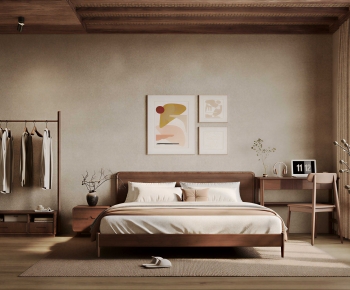Wabi-sabi Style Bedroom-ID:514543066
