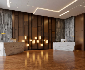 Modern Office Reception Desk-ID:758976944