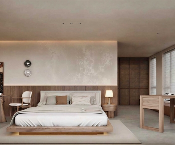Wabi-sabi Style Bedroom-ID:143439056