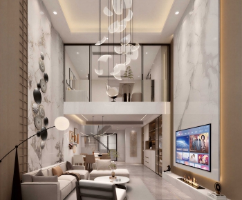 Modern A Living Room-ID:707377913