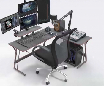 Modern Office Desk And Chair-ID:413321976
