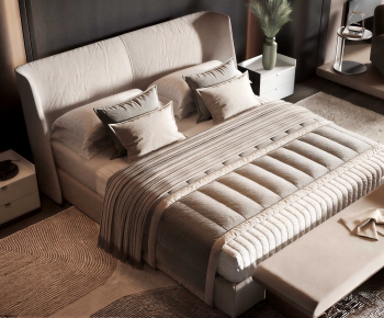 Modern Double Bed-ID:592852121