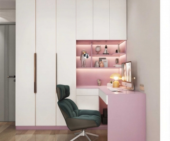 Modern Computer Desk And Chair-ID:631582982
