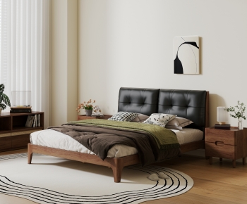 Modern Double Bed-ID:652472029