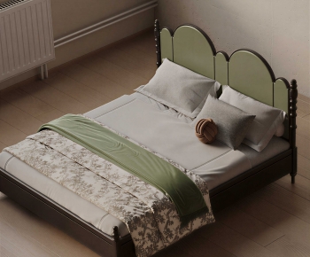 Modern Double Bed-ID:623457917