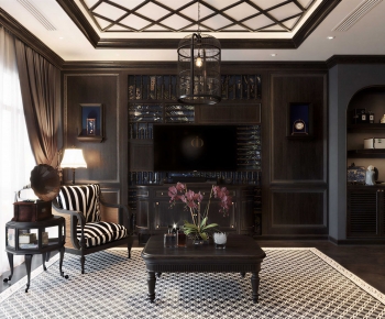 Retro Style A Living Room-ID:676429038