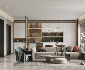 Modern A Living Room-ID:673413994
