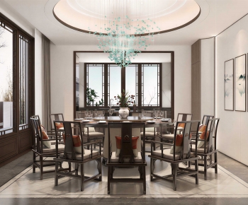 New Chinese Style Dining Room-ID:746612077