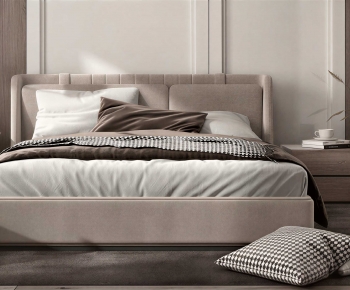 Modern Double Bed-ID:718894963