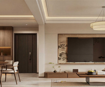 New Chinese Style A Living Room-ID:896780016