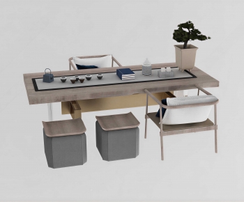 New Chinese Style Tea Tables And Chairs-ID:458920092