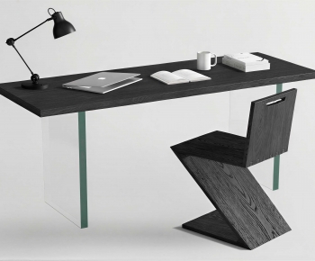 Modern Computer Desk And Chair-ID:597269064