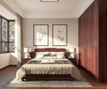 New Chinese Style Bedroom-ID:312494991