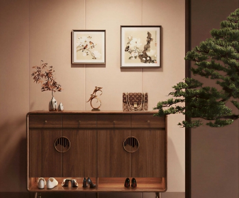 New Chinese Style Entrance Cabinet-ID:243822101