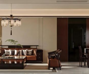 New Chinese Style A Living Room-ID:509294996