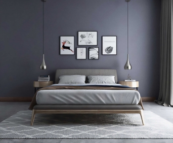 Modern Double Bed-ID:215718986