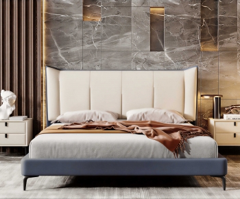 Modern Double Bed-ID:306202895