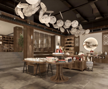 New Chinese Style Bookstore Book Bar-ID:386368992