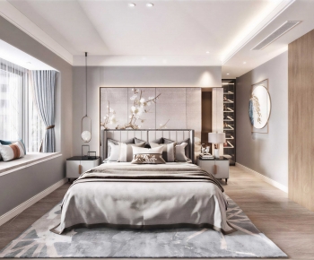 New Chinese Style Bedroom-ID:136327989