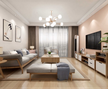 Modern A Living Room-ID:741274125