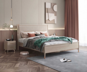 Modern Double Bed-ID:818344123