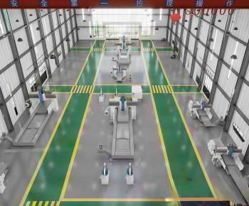Modern Factory Floor/warehouse-ID:624248981
