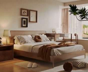 Modern Double Bed-ID:962219279