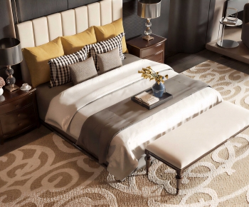 Modern Double Bed-ID:380604038