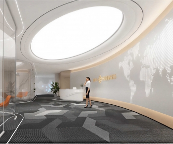 Modern Office Reception Desk-ID:389527085