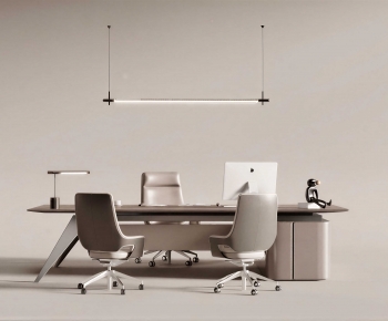 Modern Office Desk And Chair-ID:840724953